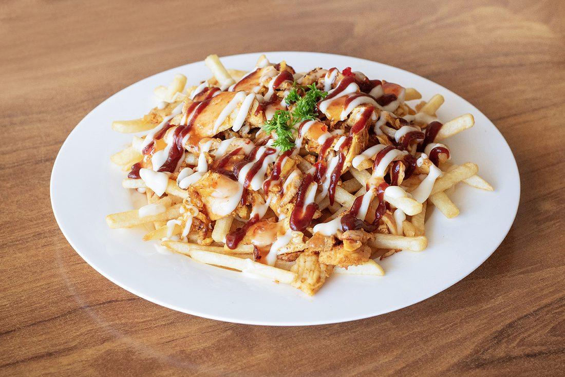 Kebab with chips